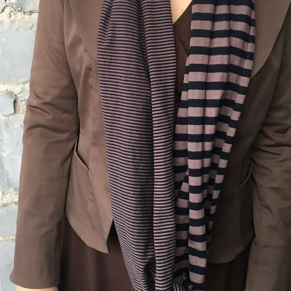 Sandwich Striped Infinity Scarf